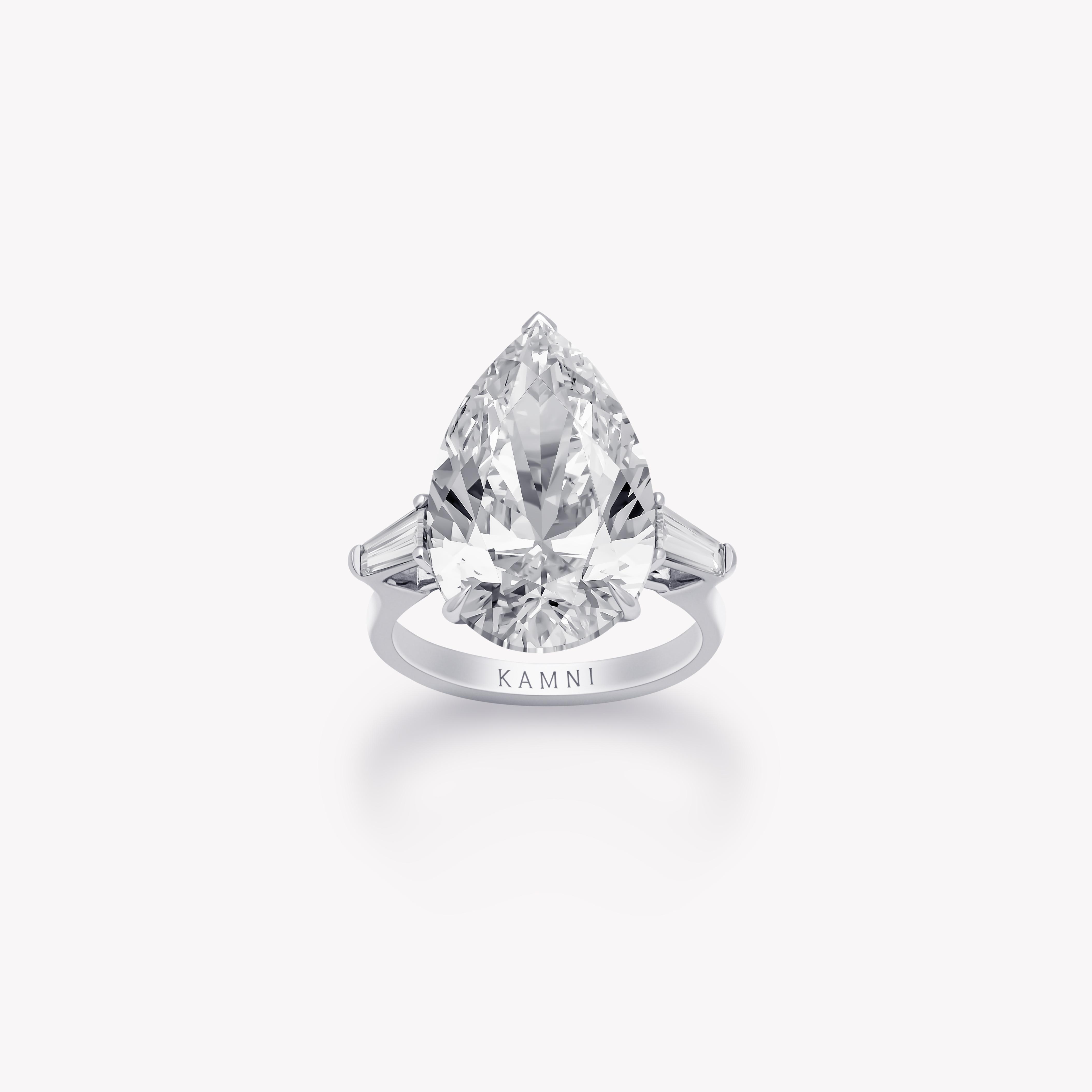 10 carat pear diamond ring