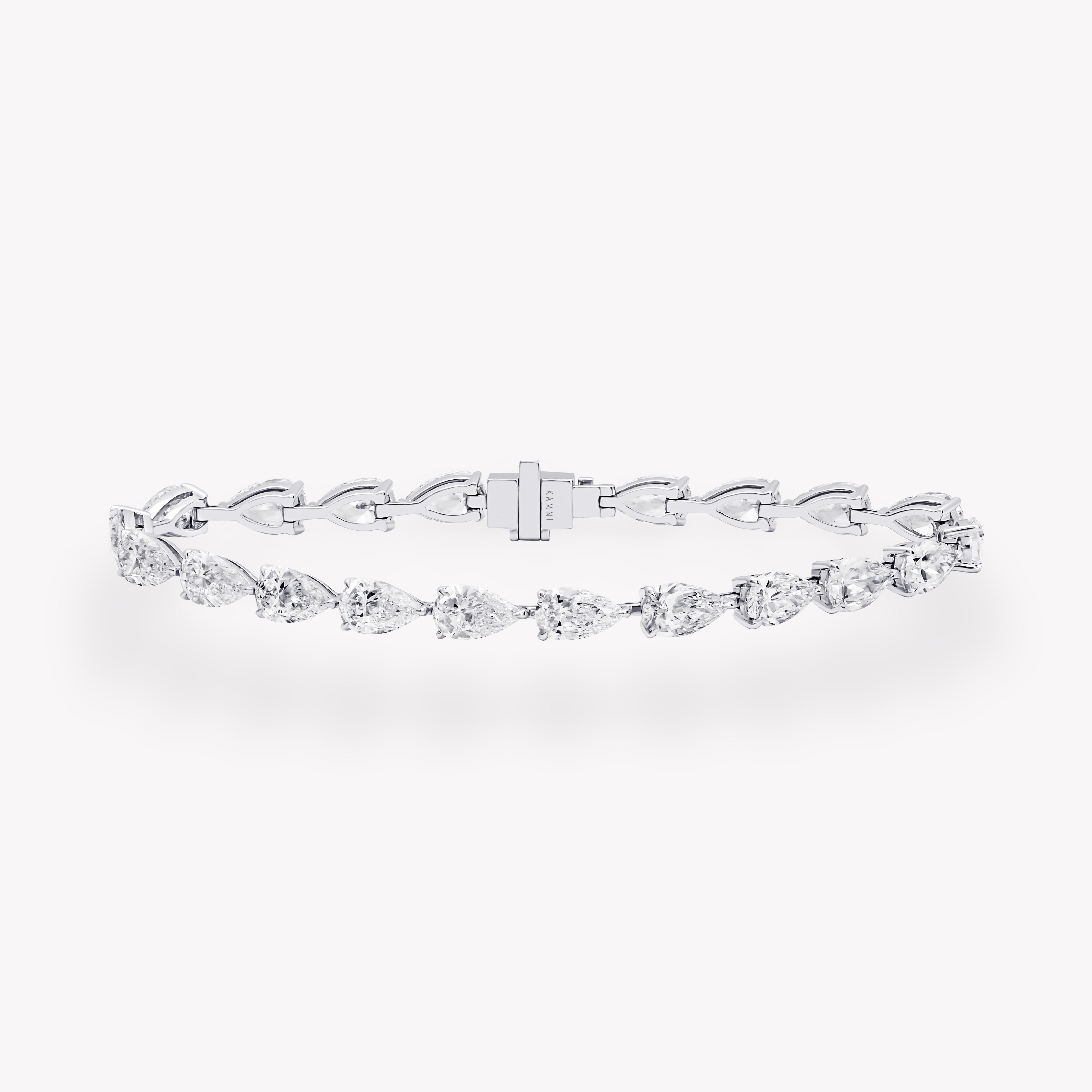 Pear cut tennis bracelet