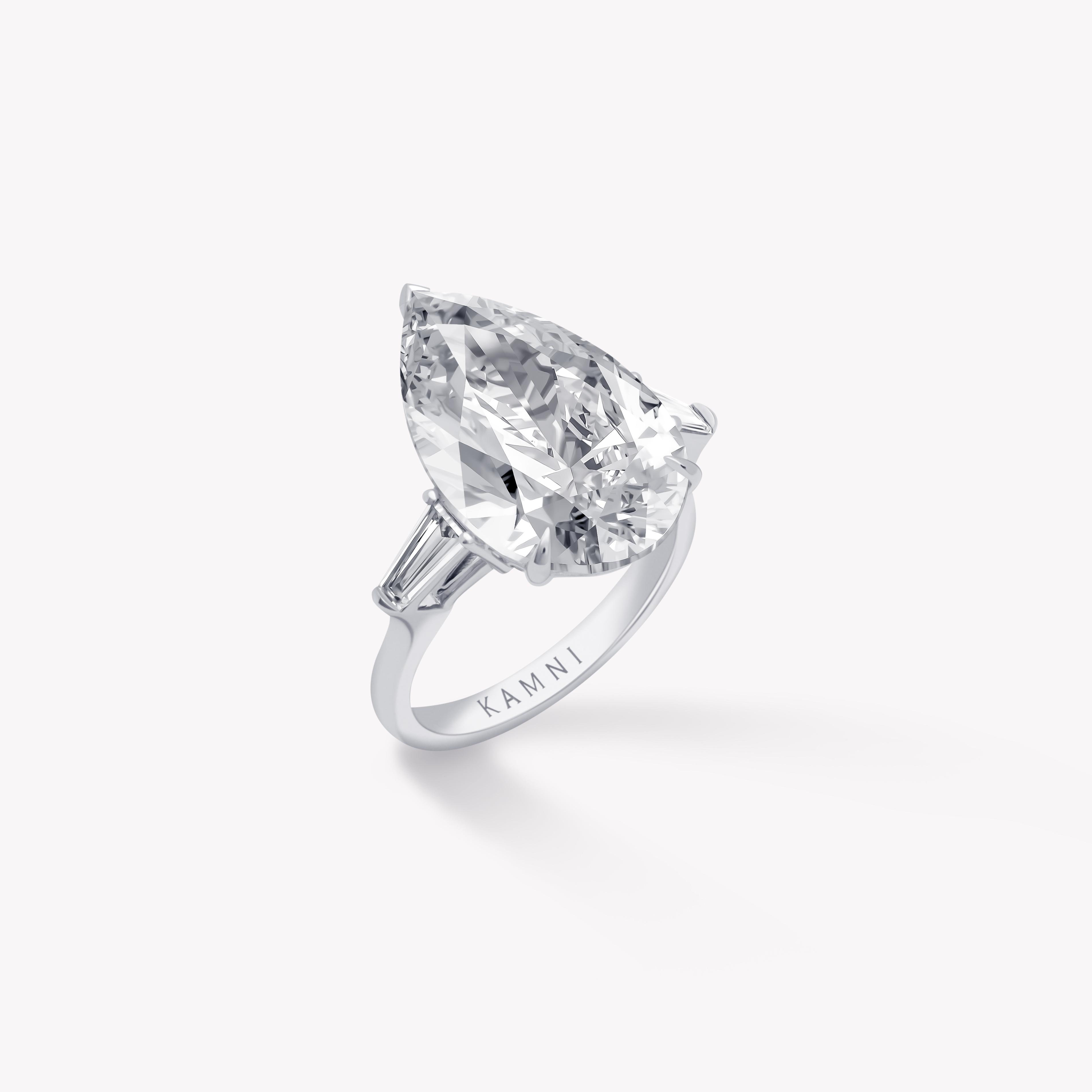 10 carat pear diamond ring