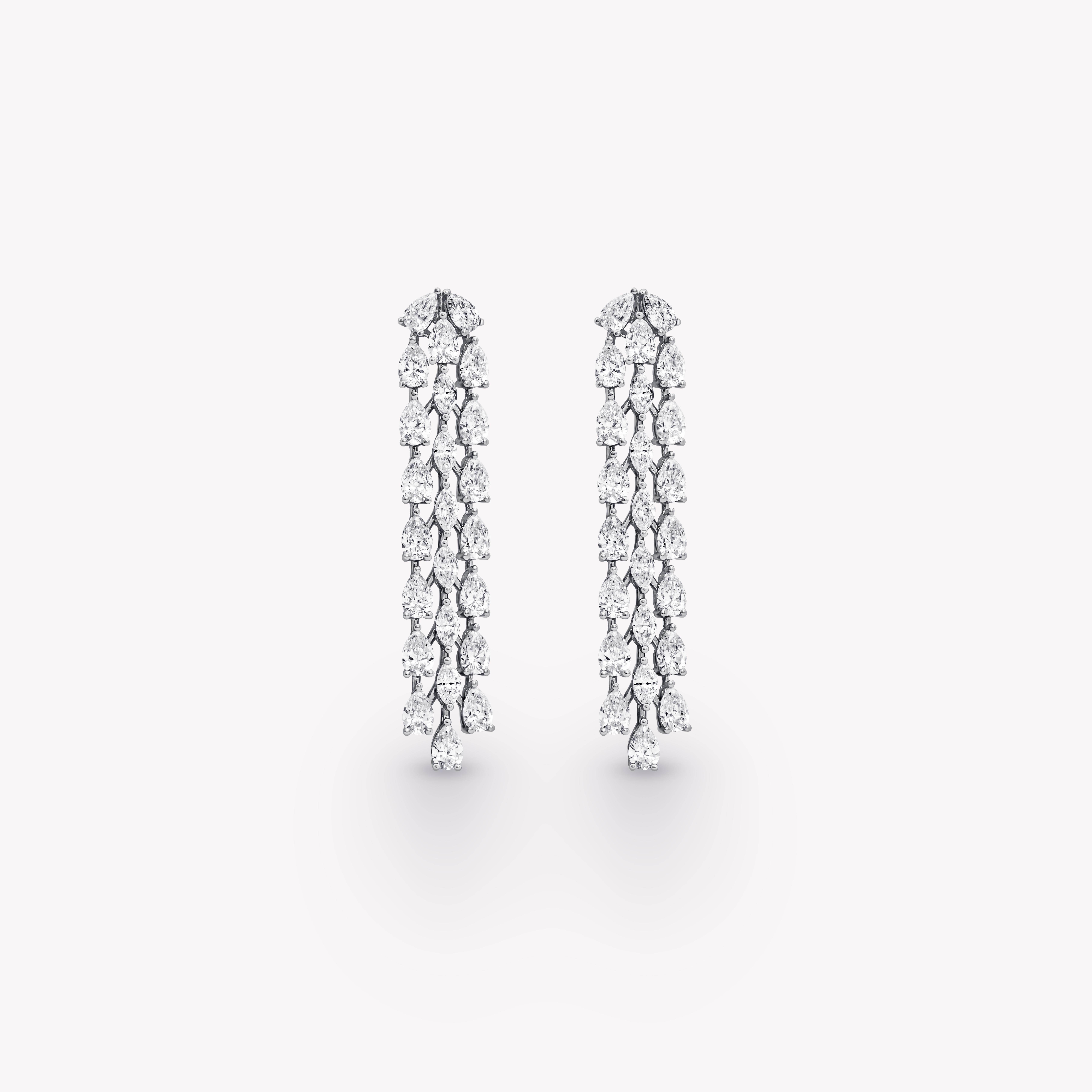 Pear and marquise drop earrings