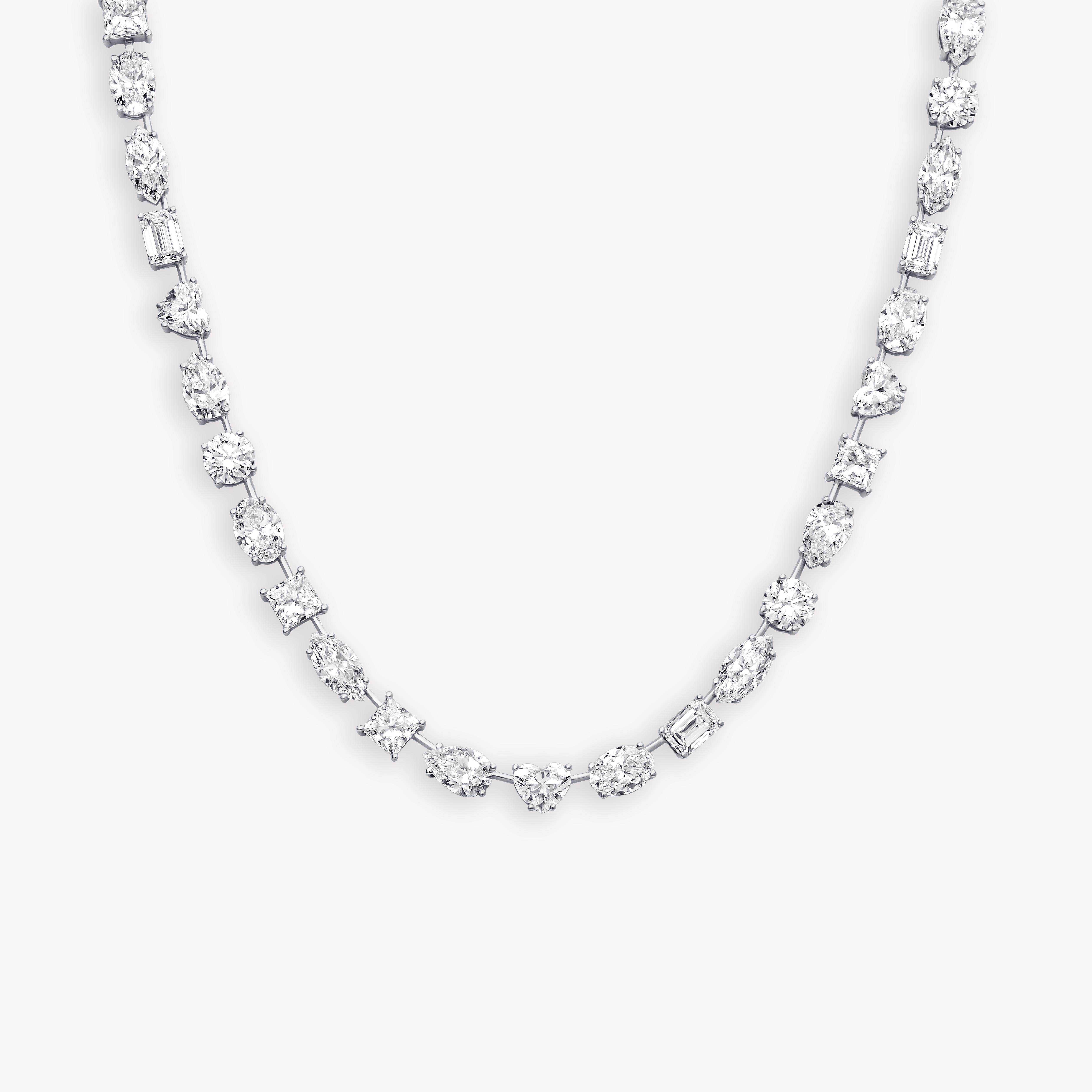 Multishape tennis necklace