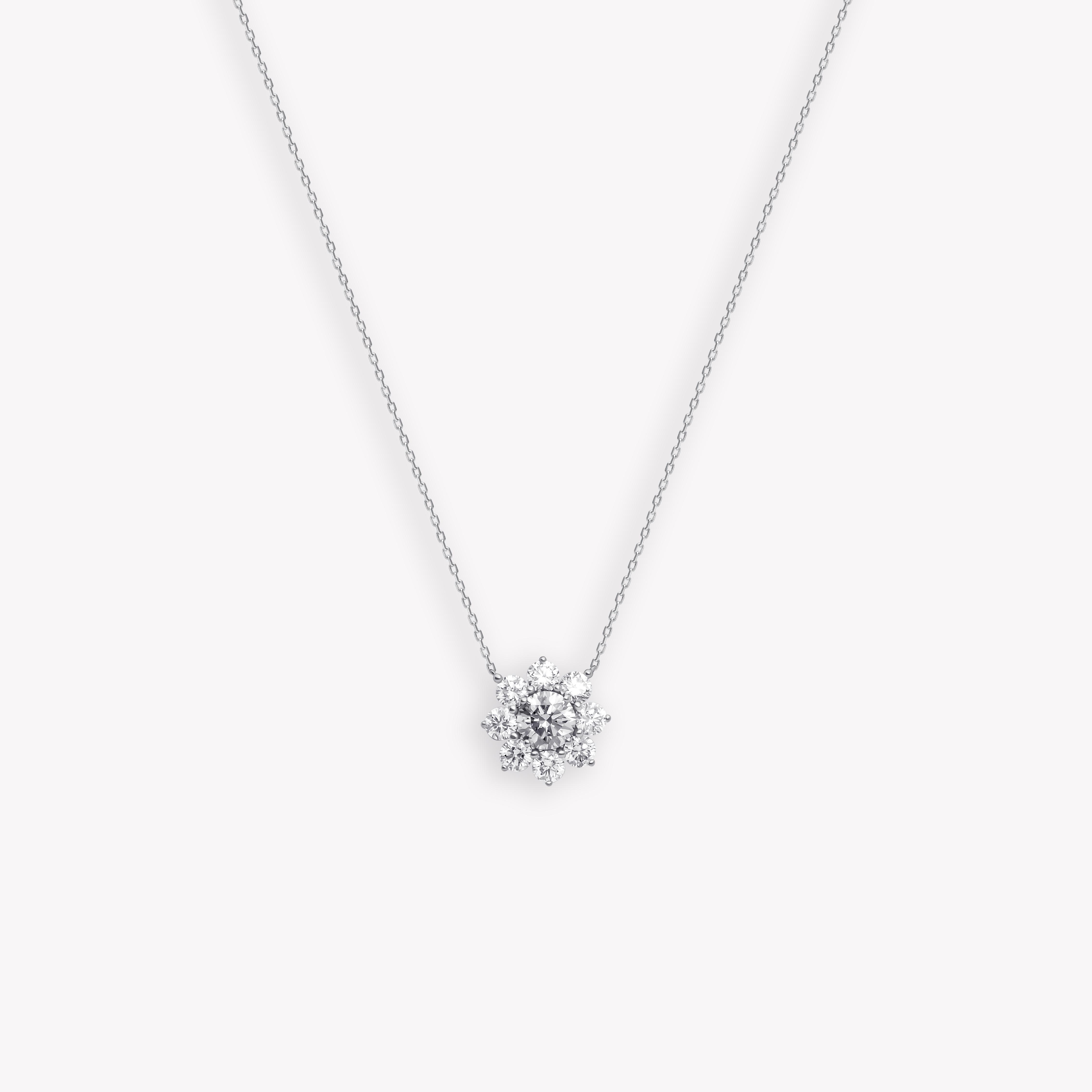 Flower diamond pendant