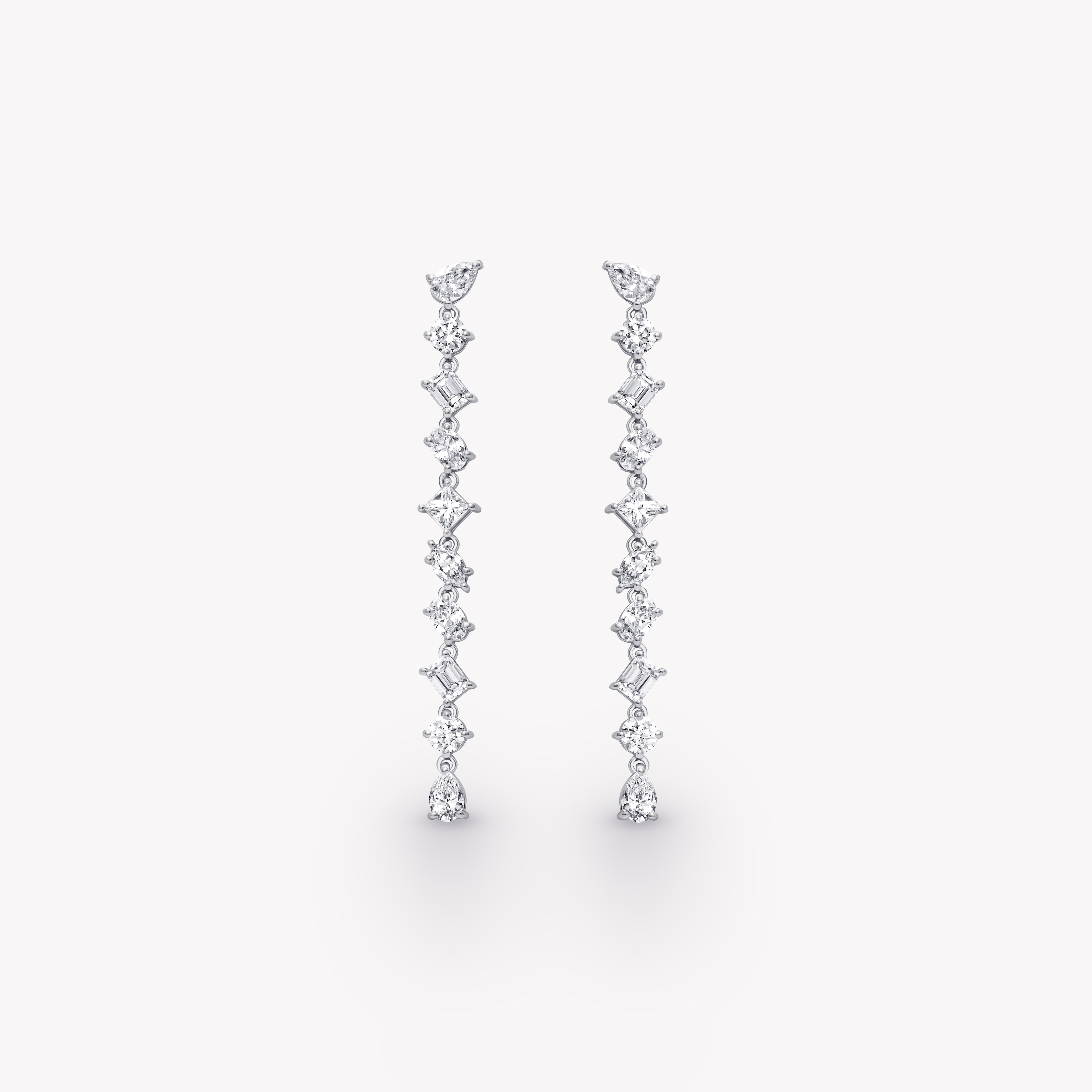 Multishape drop earrings